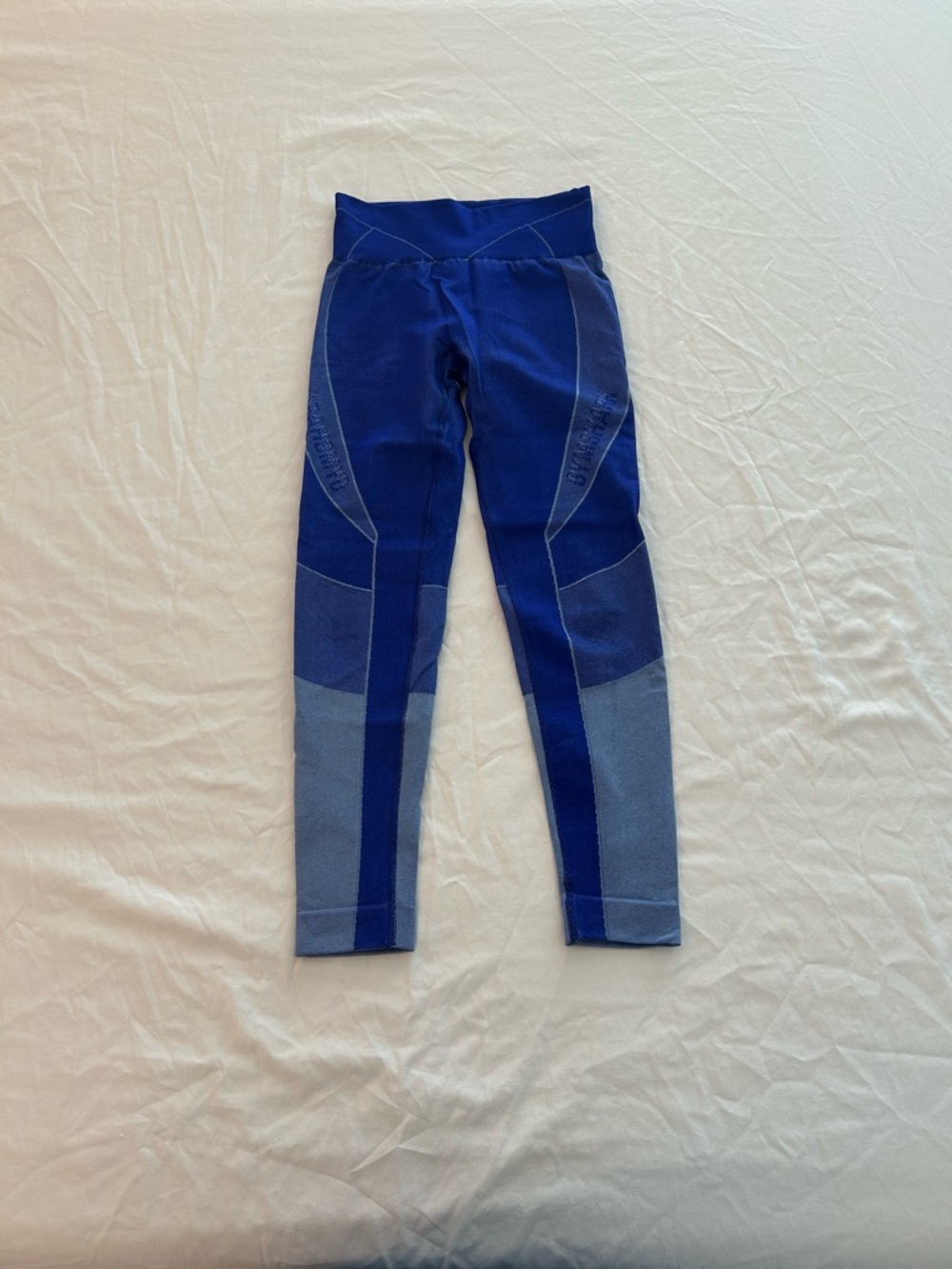 Gymshark Seamless Two-Tone Blue Performance Leggings